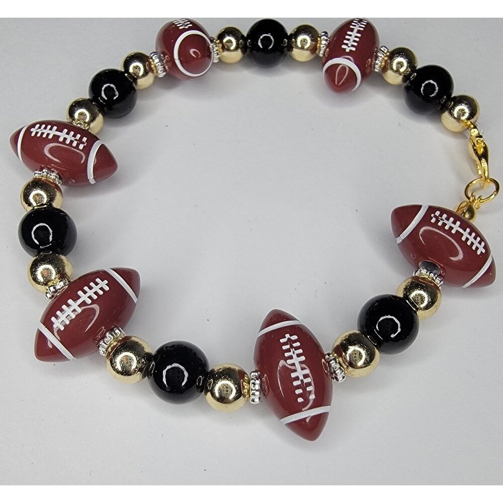 Handmade New Orleans Saints Football Inspired Bracelet